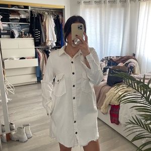 White shirt dress